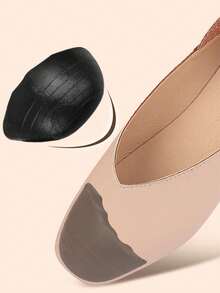 軟墊pu鞋墊配海綿和半碼後跟墊, 減少擦傷, 調整鞋碼和減緩高跟鞋、便鞋、平底鞋的疼痛 - 黑色(圓頭) - 查看 3