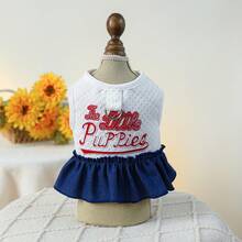 PETCIRCLE 宠物连衣裙一件装，休闲公主裙，适合小型犬，春夏新款 - 刺绣连衣裙 - 彩色 - 查看 10