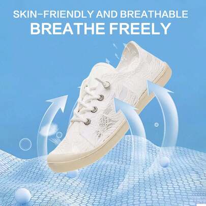 Women's Fashion Soft Comfortable Non-Abrasive Lace-Up Casual Sports Shoes, Spring/Summer