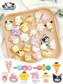SANRIO Nguyên liệu làm trang sức Hello Kitty, mặt dây chuyền nhựa, ốp điện thoại hoạt hình trơn và phụ kiện tóc thủ công tự làm. - Phụ kiện nhựa - Xem 8