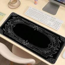 Vintage Victorian Framed Extra Large Mouse Pad, Gaming Desk Mat, Big Keyboard Pad, Washable, Non-Slip Rubber Base, Stitched Edge, Gift Mouse Pad, Desktop Protector, Study Desk Mat, Multiple Sizes Available, Computer Keyboard Pad, Laptop Mat Gaming Mouse Pad Desk Accessories Office Supplies Office Office Desk Accessories Mousepad Mouse Pad For Desk - View 3