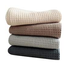 Waffle Weave Dish Towel, Plain-Colored Kitchen Cloth, Pure Cotton Thickened Cleaning Cloth, Kitchen Rag, Absorbent Square Towel, 4 Colors/Set - 淺灰色 - 查看 3