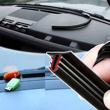 1 miếng dán kín bảng điều khiển xe màu đen! Phụ kiện chất lượng cao được thiết kế đặc biệt để lấp đầy khoảng trống giữa kính chắn gió và bề mặt xe, nơi dễ tích tụ bụi bẩn trong quá trình lái xe hàng ngày. Miếng dán này có thể giải quyết hoàn hảo vấn đề này và ngăn ngừa hiệu quả bụi bẩn tích tụ trong khe hở, giữ cho chiếc xe yêu quý của bạn luôn sạch sẽ và gọn gàng. - Dải niêm phong - Xem 3