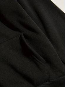 Felpa oversize da donna e uomo - Stampa grafica "Tutto ciò di cui abbiamo bisogno è l'amore", felpa da tuta sportiva, con scritta, comoda e casual, adatta tutto l'anno, moda urbana unisex per uomo e donna. - nero - Visualizzare 3