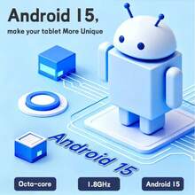Qetupa Android 15 平板电脑，10.1 英寸显示屏，4GB 运行内存，128GB 机身存储，支持 Wi-Fi 6，前置 500 万像素/后置 1300 万像素摄像头，1280*800 IPS 触控屏，6000mAh 电池续航 - 藍色 - 查看 2