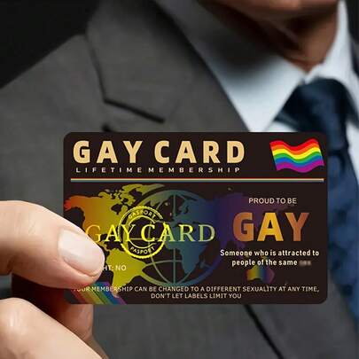 1/3/5张 LGBTQ+ 终身会员卡 - 双面梦幻彩虹条纹世界地图图案男女通用身份证，无胶，便携，适合日常使用和骄傲活动，可作礼物、节日配饰，时尚风格，做工精致，热门单品，表面光滑，节日人群必备