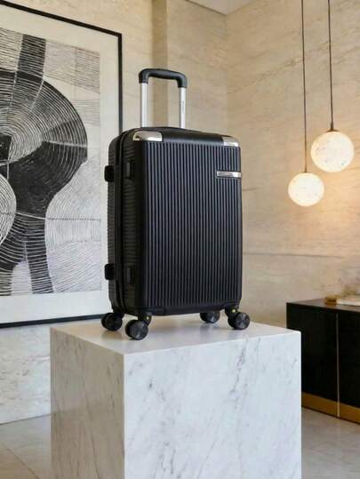 Mala Bordo Viagem Nacional Internacional 4 Roda Dupla 360º Trava Encaixe , Cadeado Embutido