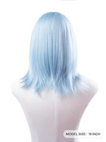 Tóc giả tổng hợp dài 16 inch với kiểu tóc thẳng tự nhiên, màu xanh nhạt tuyệt đẹp. Được thiết kế có mái, tóc giả này được làm từ sợi chịu nhiệt để đảm bảo độ bền. Bộ tóc giả này hoàn hảo để sử dụng hàng ngày, mang lại vẻ ngoài tự nhiên và chân thực. - Màu xanh nhạt - Xem 4
