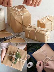 328 Ft Long Butcher Cooking Twine, Kitchen Food String, Suitable For Barbecue, Turkey Trussing, Meat Tying, Sausage Making, Baking And Crafting - Beige - View 8