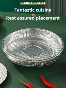 1pc Multifunctional Stainless Steel Steamer, Healthy For Cooking Buns, Fries, Vegetables And Fruits, Household Kitchen Utensil And Accessory - View 4