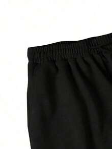 Men's Casual Mid-Length Shorts, Street Style Summer - màu đen - Xem 11