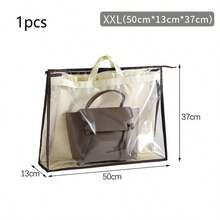 1pc Transparent Hanging Handbag Storage Bag - Waterproof Dustproof Bag, Suitable For Wardrobe Storage And Organization Of Designer Bags, Transparent Anti-Moth Anti-Humidity, Space Saving! (Display Prop Not For .) - Multicolor - View 18