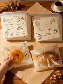 Túi nhựa trong suốt tự dán, túi đóng gói bằng nhựa có keo dính, thích hợp để nướng bánh quy, kẹo, bánh ngọt, bánh mì, đồ thủ công, quà tặng tiệc tùng. - Nhiều màu - Xem 1