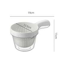 Rổ thoát nước nhà bếp 2 tầng (có tay cầm) - Bát rửa rau củ quả bằng nhựa hai lớp, tiện dụng để rửa các loại quả mọng và cà chua nhỏ, hộp đựng trái cây. - Một kích cỡ phù hợp cho tất cả - Xem 2