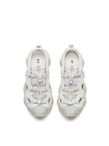 XTEP Giày thể thao nữ buộc dây, thoải mái, đa năng cho mặc hàng ngày. - Bụi trắng - Xem 5