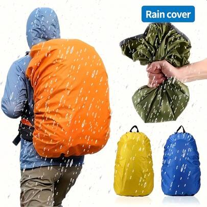Portable Outdoor Backpack With A Cover, Made Of Durable Polyester, Reflective Canvas, Dustproof, Anti-Theft, Ideal For Hiking, Camping, Travel, And Outdoor Activities | Camping Equipment | Activity Backpack
