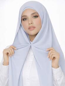 1 chiếc khăn trùm đầu chiffon 3 trong 1 tiện dụng, có nam châm tích hợp và mũ lót bên trong - Không cần ghim, không trượt, dễ dàng đội chỉ trong vài giây. Thích hợp để phối cùng áo Abaya hàng ngày, tham gia các hoạt động ngoài trời, cầu nguyện và hành hương. - Nhiều màu - Xem 3
