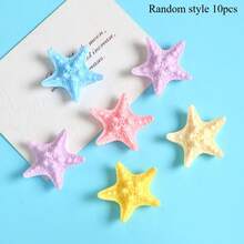 5pcs/10pcs Colorful Starfish Fridge Magnets, Cute Resin Ocean Animal Fridge Magnets, Fridge & Beach Home Decor Magnets, Beach Travel Holiday Gift - Multicolor - View 10