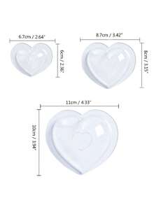 2 khuôn làm sôcôla hình thỏ Phục Sinh bằng nhựa trong suốt, 3 dụng cụ làm bánh sôcôla hình trái tim. - Trong sáng - Xem 9