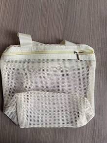 1个网状收纳手提袋，采用透气孔设计，方便排水，适合旅行、游泳、化妆和海滩使用。便携式收纳袋、化妆品收纳袋、旅行收纳袋、多功能收纳袋。 - 查看 12