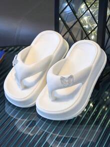 HAHABOBO New EVA Children's Slippers - Fashionable Minimalist Soft Bottom Open Toe Sandals, Suitable For Indoor And Outdoor Wear, Lightweight And Breathable For Autumn And Summer, Can Also Be Used As Girls' Water Shoes - White - View 2