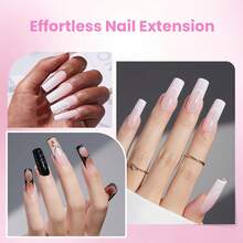 Beetles Tipex Lite Pre-Built Apex Nail Tips Kit, Stiletto Medium, With Tipex Nail Glue,  All-In-One Gel Nail Kit - Tipex Lite-square Long 192pcs Kit - View 6