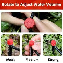 Irigator Tetes Taman yang Dapat Diatur dengan Sekrup Penancap Tanah dan Konektor Selang Tetes 1/4", Cocok untuk Rumput, Tanaman, Bunga, dan Sistem Irigasi Rumah Kaca - nosel irigasi - View 5