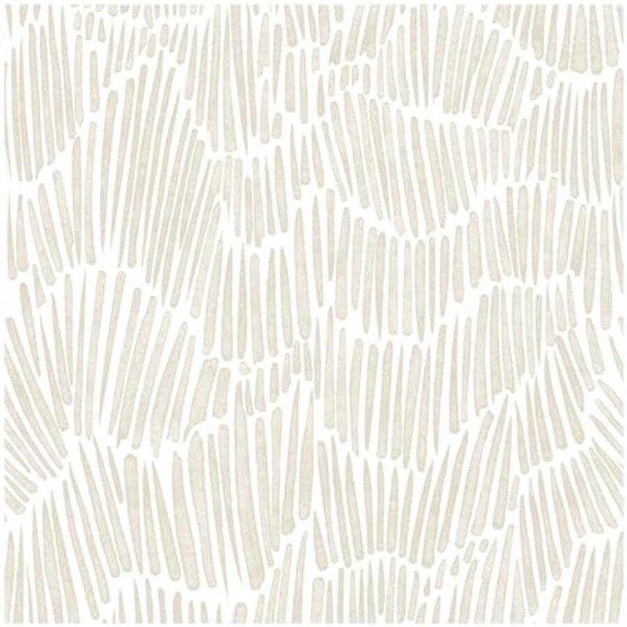 Beige Wallpaper 17.3*78.8 Modern Striped Peel And Stick Wallpaper Boho Removable Self Adhesive Wall Paper For Bedroom Waterproof White And Gold Contact Paper For Cabinets Vinyl - 淺褐色的 - 查看 1