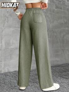 Hidkat Women's Corduroy Casual Drawstring Waist Pants, Suitable For Daily Casual And Outdoor Wear, Spring/Autumn Winter - Green - View 4