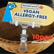 10/20个透明可旋转通用标签夹,适用于派对展示架、派对用品、婚礼用品、婚礼标签夹 - 彩色 - 查看 11