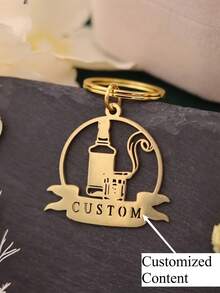 Customized Keychain Without Chain, Personalized Name Keychain, Keyring - Multicolor - View 1