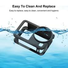 For Osmo Action 6 PULUZ Silicone Protective Cover With Wrist Strap & Lens Cap (Black) - View 7