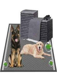 50pcs Bamboo Charcoal Pet Pads, Dog Diapers, Pet Toilet Training Pads, Odor Eliminating Disposable Dog Pee Pads, Suitable For Dogs And Puppies, Leak-Proof Quick Dry Design, Thickened Leak-Proof Quick Dry Design, Toilet Training, Standard Absorbency, Suitable For Dogs, Cats And Rabbits - M-50pcs - View 3