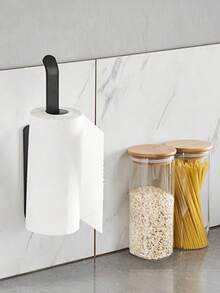 Self-Adhesive Paper Towel Holder No Drilling Wall-Mounted Bathroom Towel Bar Ring Stick-On Adhesive Kitchen Towel Storage Organizer Stainless Steel Waterproof Bath Towel Hanger Rack Easy Installation Home Storage Solution - Multicolor - View 2