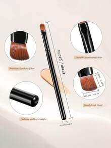 12pcs Mini Concealer Brushes, Synthetic Fiber Makeup Brushes For Lip, Under Eye, Eyebrow, Foundation, Concealing, Blending, Setting - Multicolor - View 5