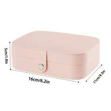 Customized Personalized Name Jewelry Storage Box, Bridesmaid Gift, Travel Jewelry Box, Birthday & Christmas Gift, Mother's Day Gift, Valentine's Day Gift, Gift For Her, Jewelry Box, Jewelry Storage Box - Pink - View 7