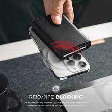 VULKIT Portatarjetas de crédito con compartimento para billetes bloqueo RFID portafolios de piel desplegable con ventana de identificación Negro Cruzado - Cruzado Negro - Ver 2