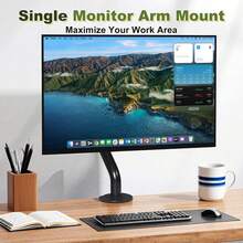 lirago Adjustable Single Monitor Arm Gas Spring Desk Mount For 17-32" Screens, Single-Head Monitor Stand, Single-Head Design For Stability And Sturdiness - Xem 1