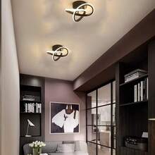 Led Ceiling Light Fixture,3000-6000K Modern Hallway Light Fixtures Ceiling Lighting, Close To Ceiling Lights For Bathroom Bedroom Kitchen Balcony Stair Small Ceiling Lamp ,Black/White - Clover - View 9