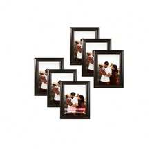 6pcs Classic Fashion Picture Frame Set, Multi-Color Frames, Horizontal & Vertical Display, Fits 3.5x5", 4x6", 5x7", 6x8", 8x10" Photos Or Artwork, Suitable For Personal Portraits, Landscapes, Illustrations, Photo Wall, Growth Records, Family Albums (Photo Paper Randomly Included) - 6Pcs - 查看 26