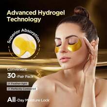 Eye Patches, Collagen Eye Masks, For Puffy Eyes And Dark Circles, 60-Piece Eye Patch Skincare Product - 黃金眼膜 - 查看 5