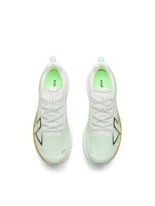 XTEP White Men's Casual Sports Shoes, Suitable As A Gift For Boyfriend - Sail White/Fluorescent Pink Green/Black - View 5