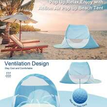 Lều che nắng bãi biển bật tự động tức thì, chống tia UV, thiết bị cắm trại nhẹ, mái che nắng cho các hoạt động ngoài trời, lắp đặt nhanh chóng trong 30 giây, vật dụng thiết yếu cho kỳ nghỉ biển của gia đình, thiết bị cắm trại lễ hội âm nhạc, bóng mát trong vườn, bảo vệ khỏi ánh nắng mặt trời cho các sự kiện thể thao, đồ dùng cắm trại cơ bản cho hoạt động câu cá ngoài trời. - Nhiều màu - Xem 4