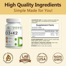 Vitamin D3 & K2 Softgels 2 Pack Value Bundle, 500 Count Total, 2-In-1 Daily Supplement Capsules, Easy-To-Take For Everyday Wellness - 600g - 查看 4