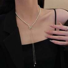 1件，女士项链，蝴蝶串珠，可调节流苏，婚礼季项链 - 彩色 - 查看 5