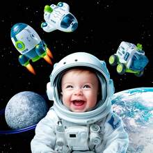 Juguete de coche espacial educativo para niños, serie de modelos de cohete y nave espacial de astronauta, adecuado como regalo de Navidad y cumpleaños para niños - Multicolor - Ver 3
