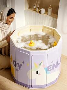 1pc Foldable Bathtub - Standalone Design Suitable For Shower Room/Home Bathroom, Portable Space-Saving Storage. Exclusive Adult SPA Experience, Meets Hot Tub And Ice Bath Needs, Relaxing And Practical! Provides Two Sizes, Suitable For Home/Hotel/Business Travel, Easily Enjoy Convenient Bathing Freedom! - A - View 1