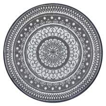 Round Outdoor Rugs For Patios Waterproof 240cm Reversible Camping Mat And Rug Plastic Outdoor Rugs For Garden Large Floor Area Rug For Outdoors Garden RV Trailer Backyard Deck Picnic Grey - Grey/White - View 10