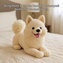 1pc Smiling Samoyed Crochet Kit, DIY Handmade For Adults (Not Finished Product) - Beginner Crochet Set Includes All Materials, Step-By-Step Video Tutorials And Basic English Instructions. Let This "Smiling Angel" Plush Companion Come To Life - Whether Decorating Your Windowsill Or Gifting To A Dog Lover, It Conveys A Warm, Sunny Handmade Sentiment. - DIY Craft Kit - View 6