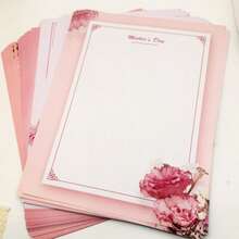 8.5 x 11 英寸 48 张装母亲节快乐信纸，送给妈妈的礼物，文具信纸 - 母亲节信纸，表达爱与感激，母亲节礼物 - A - 查看 8